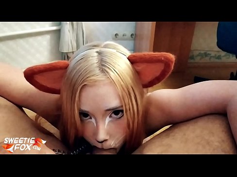 ❤️ ʻAle ʻo Kitsune i ka ʻāʻī a me ka cum i loko o kona waha ❤ Ano porn ia makou